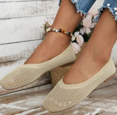 Mesh Women's Flat Single Shoes